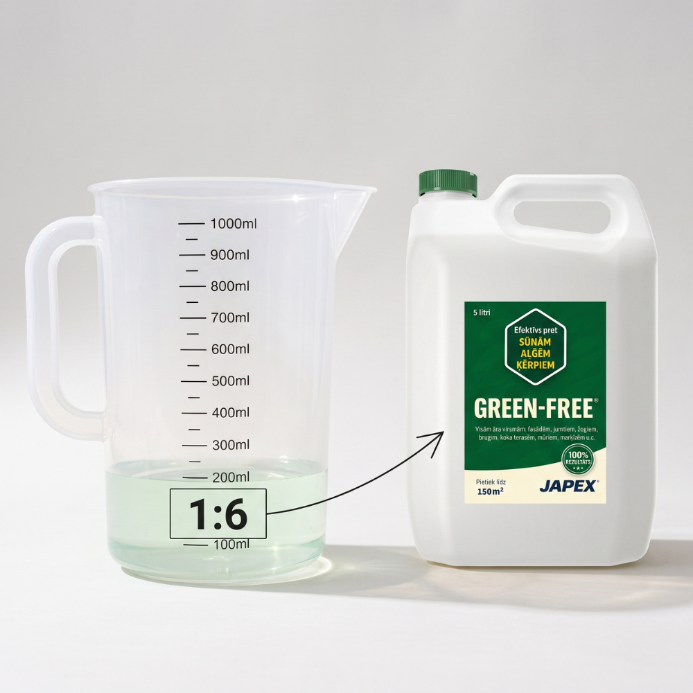 GREEN-FREE® 5L - samanų, dumblių ir kerpių valiklis