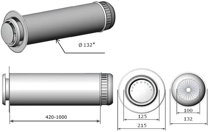Sieninis šilumos atgavimas įrenginys Climtec RD-125 Standard